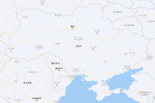 百度地图上为何乌克兰的好多城市没显示？