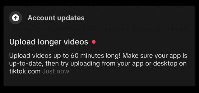 TikTok测试60分钟视频上传 继续向YouTube发起挑战