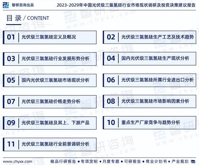 2023年光伏级三氯氢硅行业发展现状、市场前景及投资方向报告